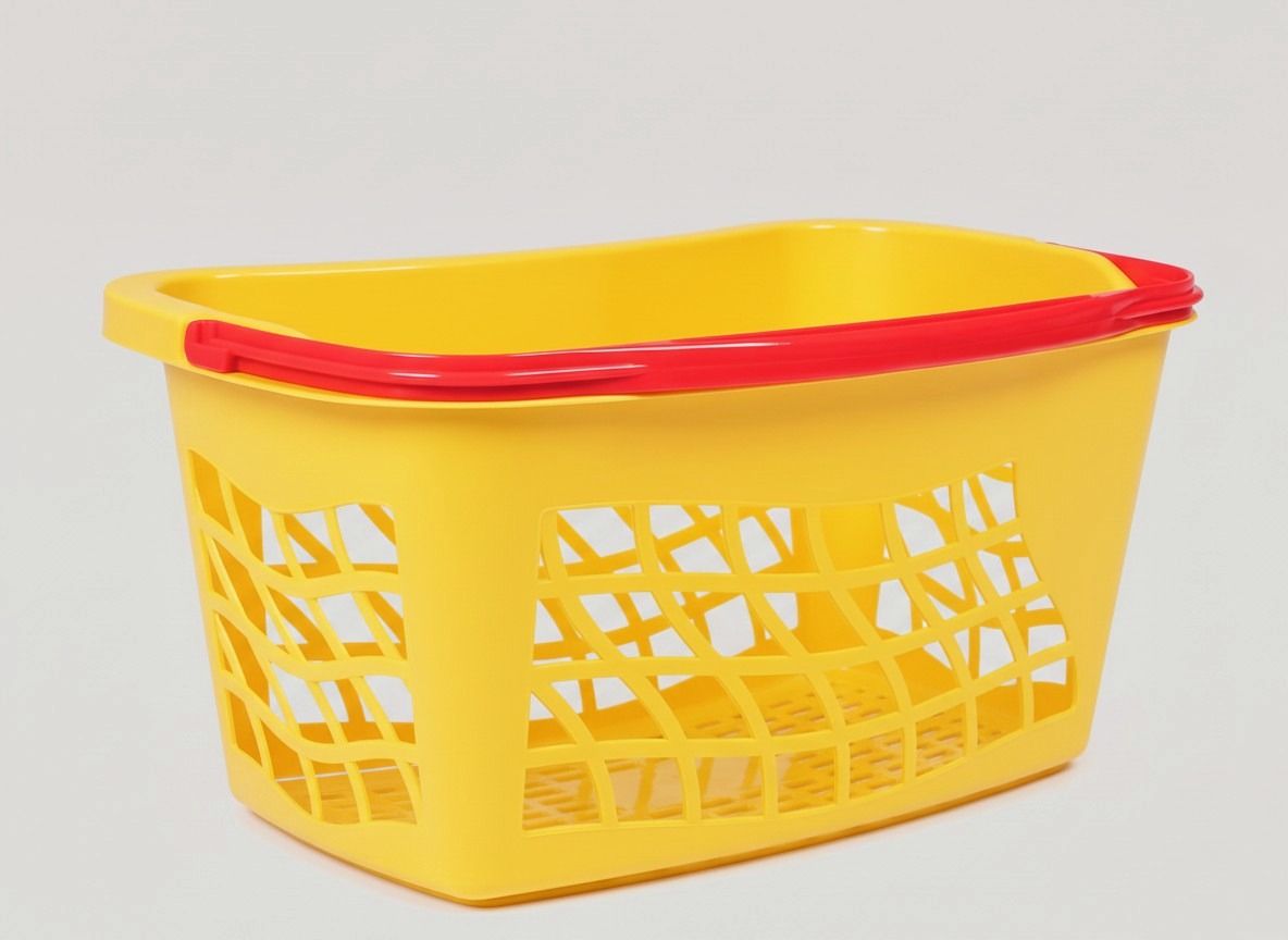 25 Liter Kunststoff-Einkaufskorb – Gelb