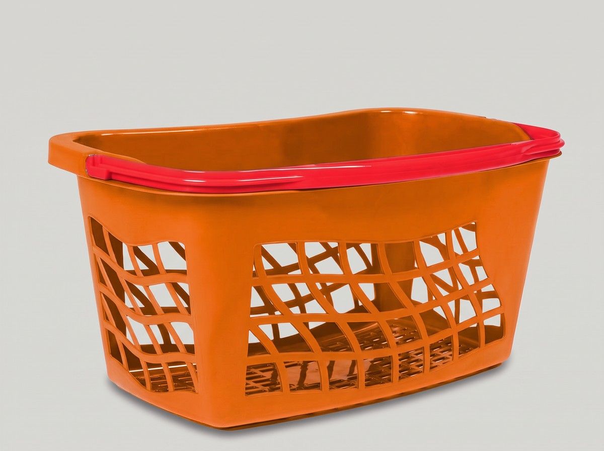 25 Liter Kunststoff-Einkaufskorb – Orange