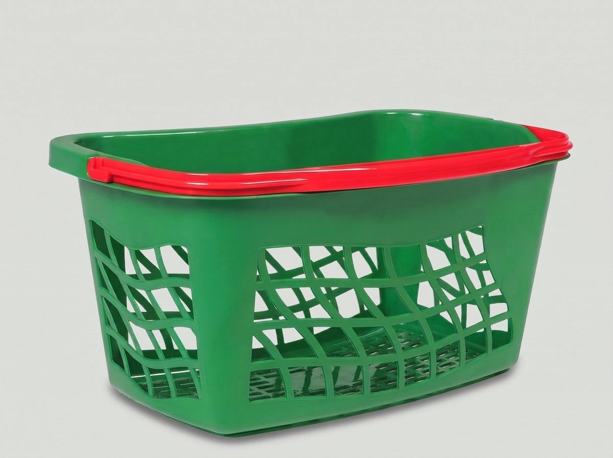 25 Liter Kunststoff-Einkaufskorb – Grün