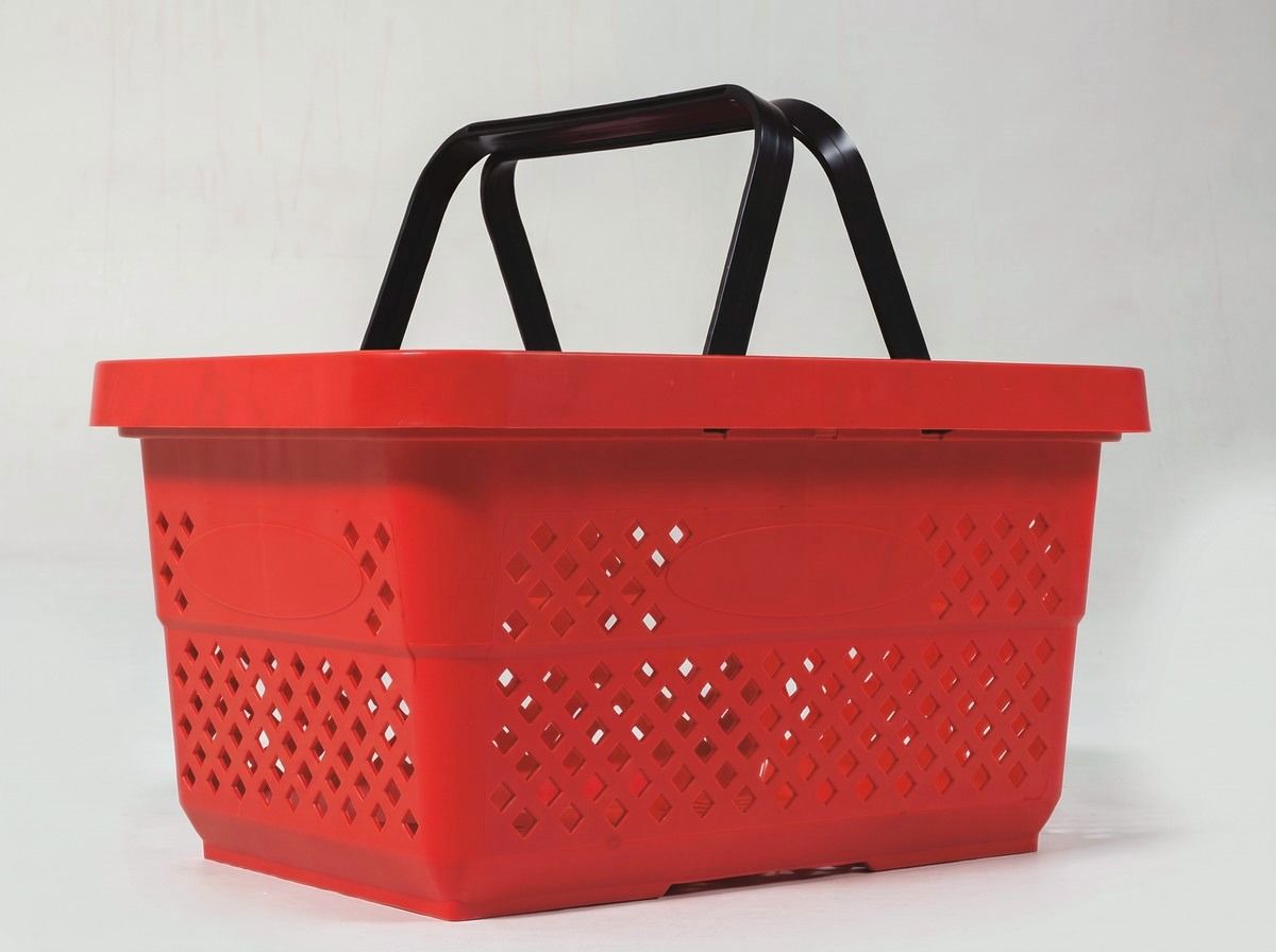 28 Liter Kunststoff-Einkaufskorb – Rot