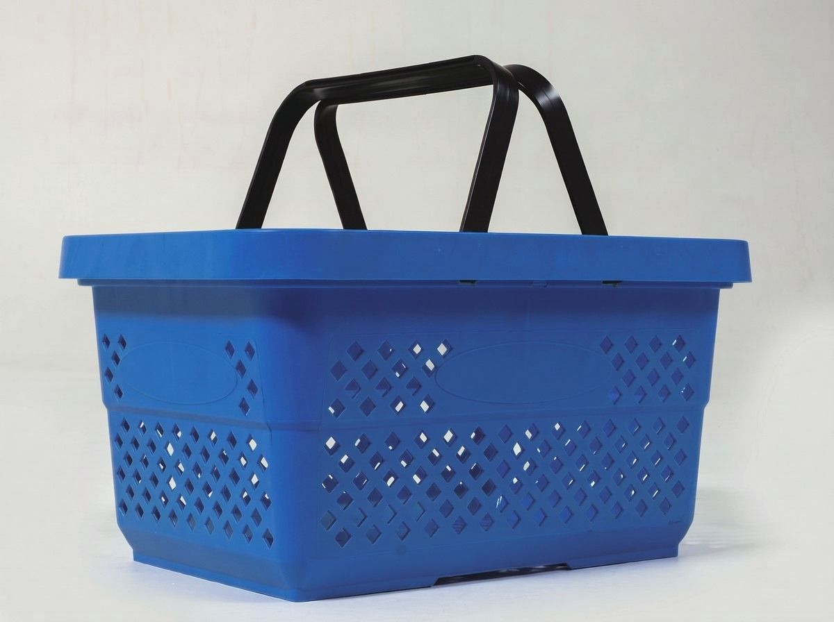 28 Liter Kunststoff-Einkaufskorb – Blau