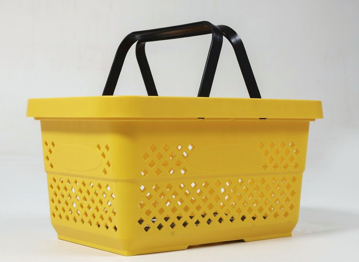 28 Liter Kunststoff-Einkaufskorb – Gelb